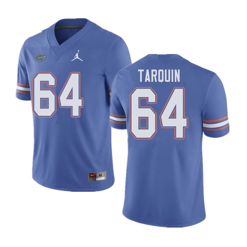 Men's NCAA Florida Gators Michael Tarquin #64 Stitched Authentic Jordan Brand Blue College Football Jersey SMG6065BY